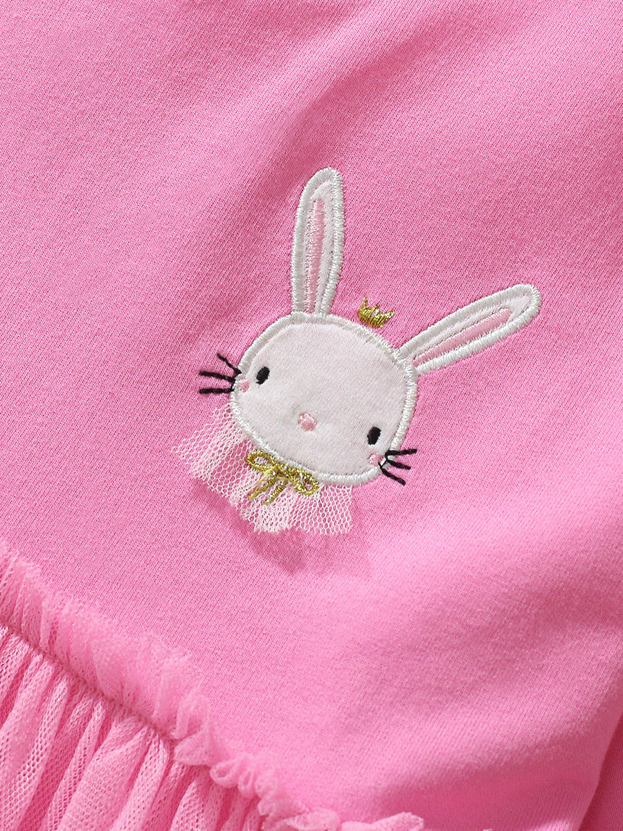 Long-sleeved Tulle Skirt Autumn Cotton Princess Children's Dress
