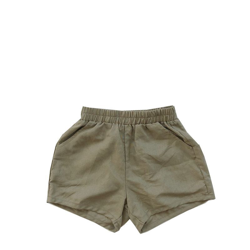Children's Linen Texture Hot Thin Boys Washed Shorts Children's Pants
