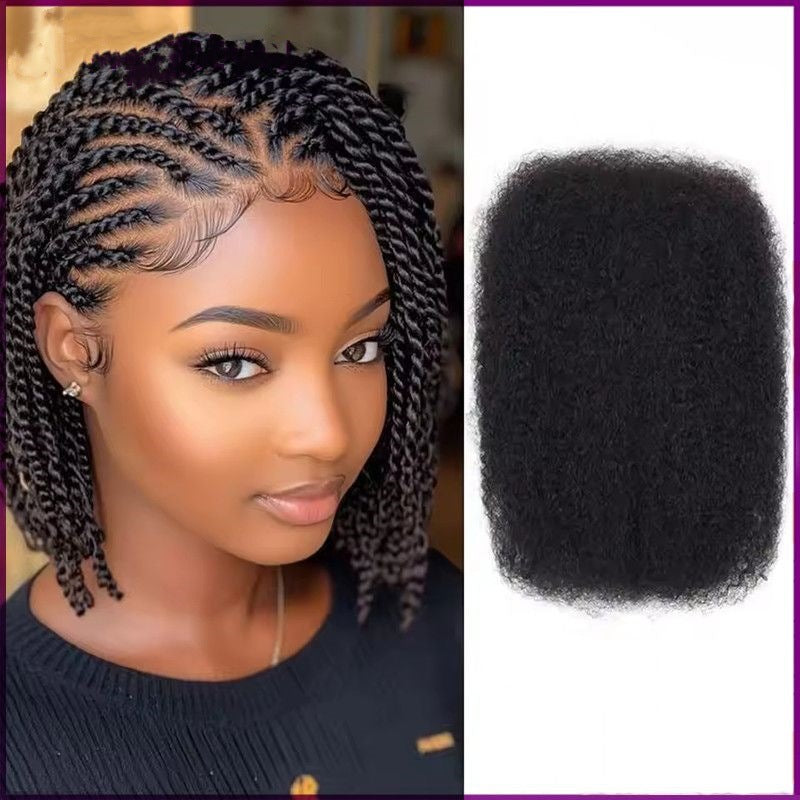 Versatile Human Handmade Puffy Silk Bag Real Hair Wig