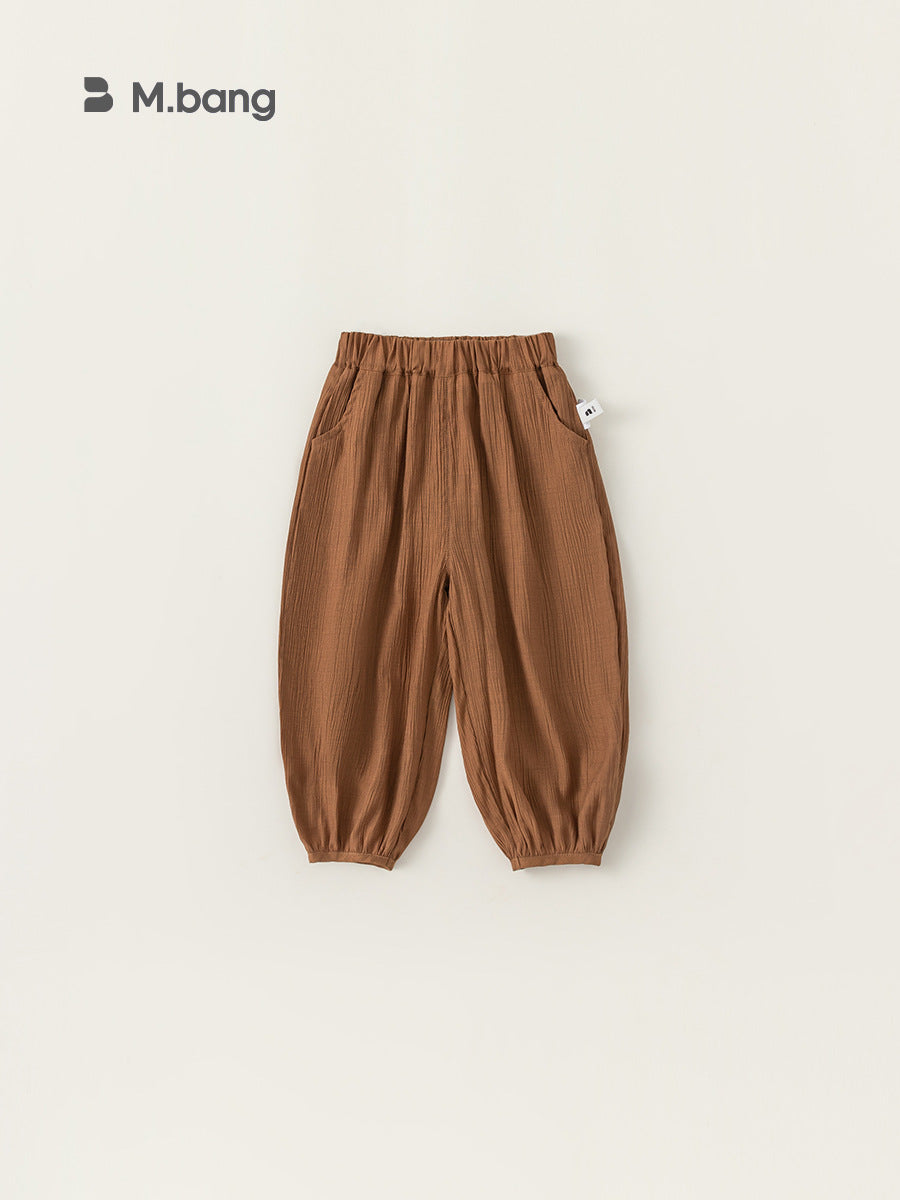 Children's Clothing Solid Color Bloomers Summer Indoor Air Conditioning Thin Children's Pants