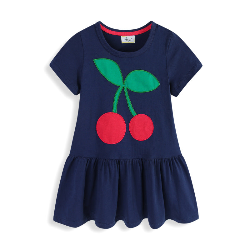 Children's Clothing Summer Short-sleeved Knitted Princess Distribution Children's Dress