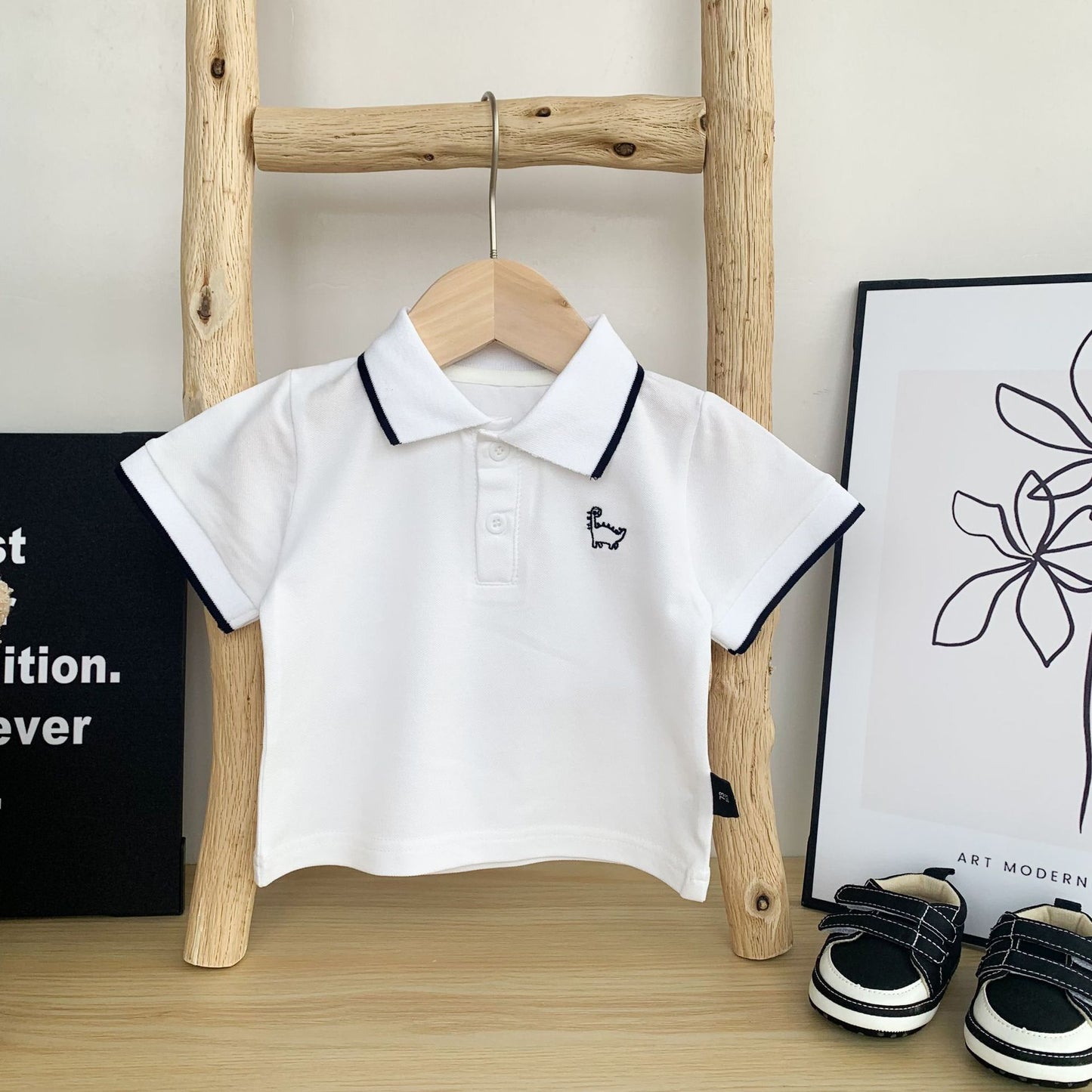 Children's Summer Infants Lapel Short-sleeved Handsome Casual Children's T-shirt