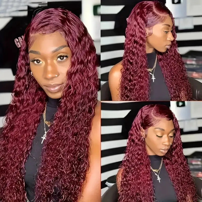 Women's Front Lace Mid-length Small Curly Hair Fluffy Natural Fashion Wig Long Curls