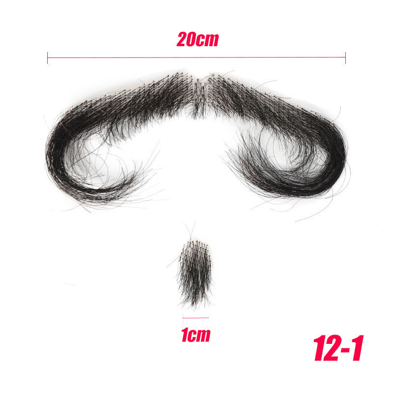 Men's Tin Beard Handlebar Mustache Invisible Realistic Other Wig