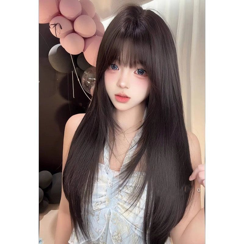 Pure Love Female High Level Bangs Long Straight Wig