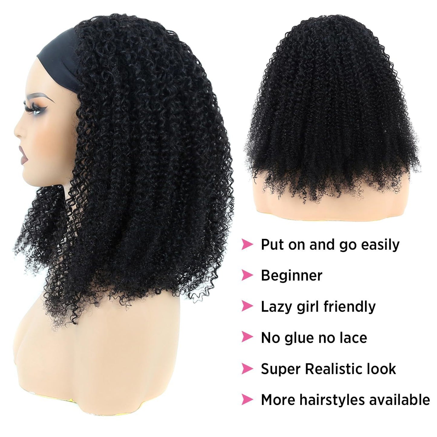 Trendy Creative Pretty Popular Human Headgear Real Hair Wig