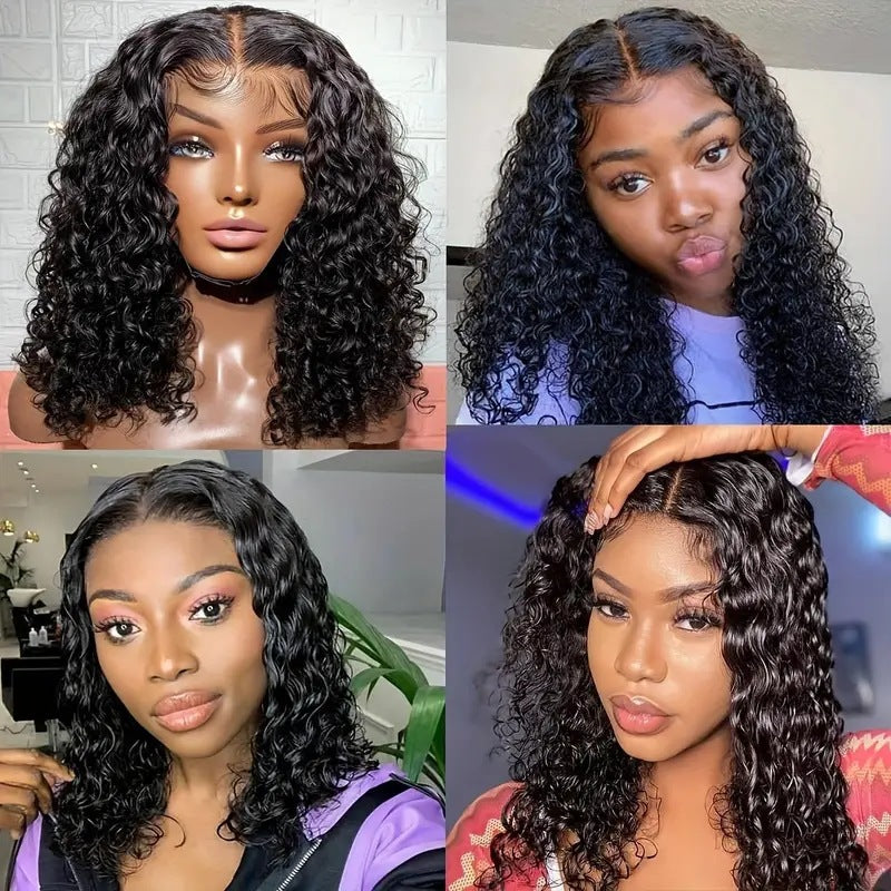 Women's Small Headgear Fiber Chemical Front Lace Wig Short Curly Hair