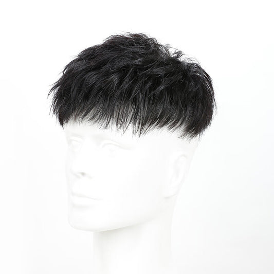 Men's Set Korean Messy Chestnut Fluffy Head Hair Increase Men's Wig