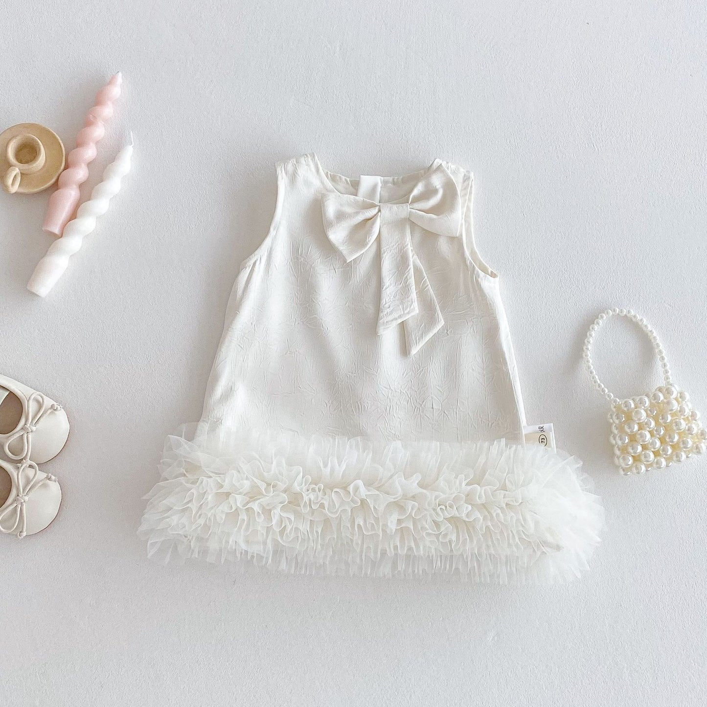 Children's Princess Summer Solid Color Tulle Skirt Trendy Korean Children's Dress