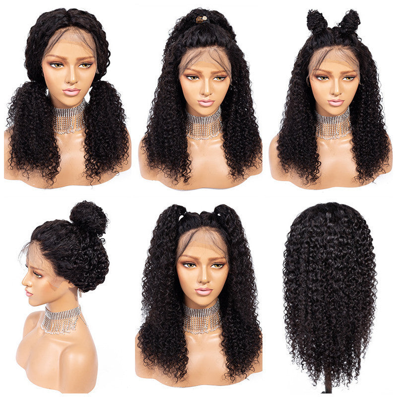 Volume Medium Curly Hair African Fashion Afro Synthetic Wig Long Curls