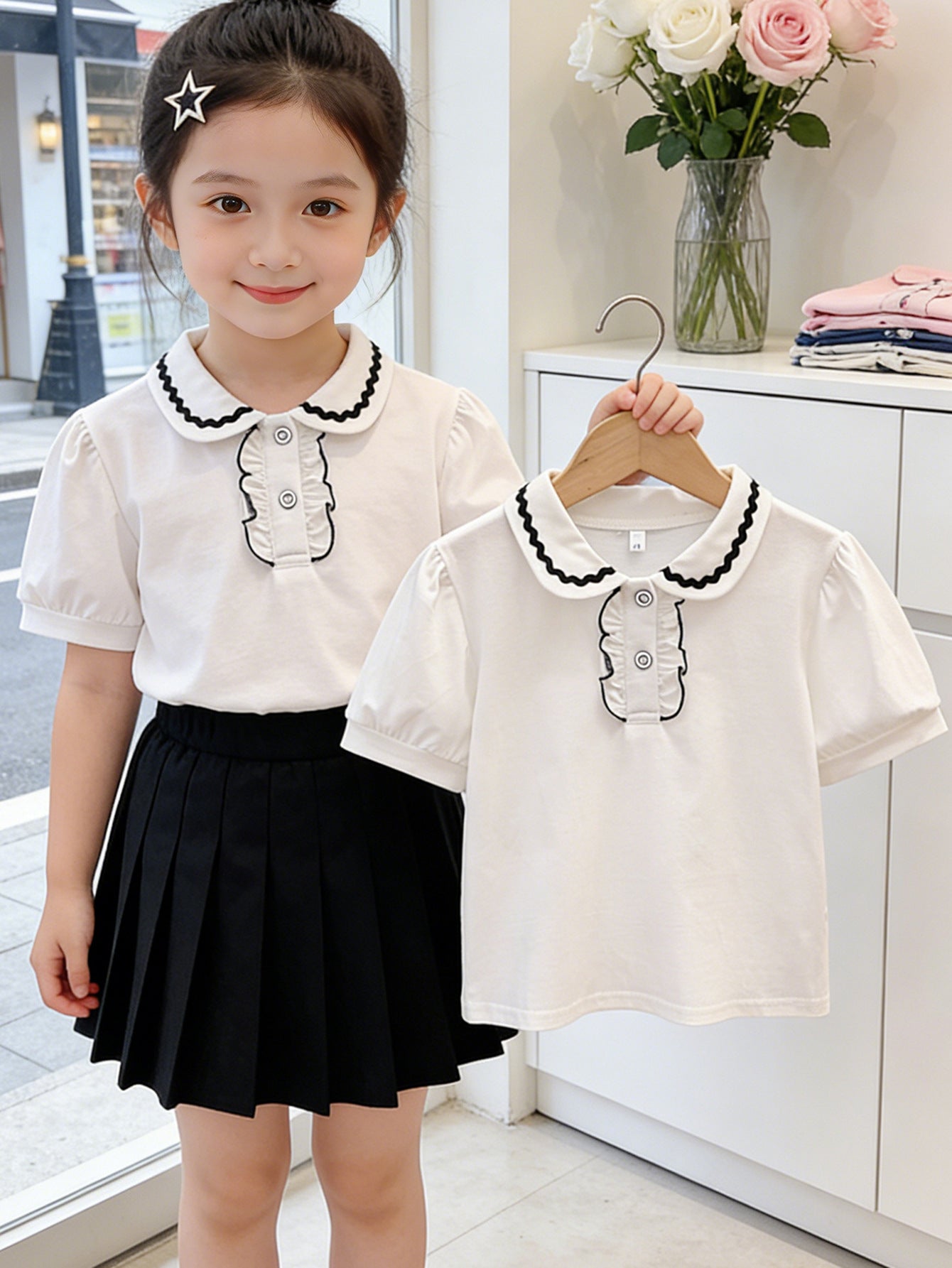 Children's Short-sleeved Summer Thin Polo Collar Top Children's T-shirt