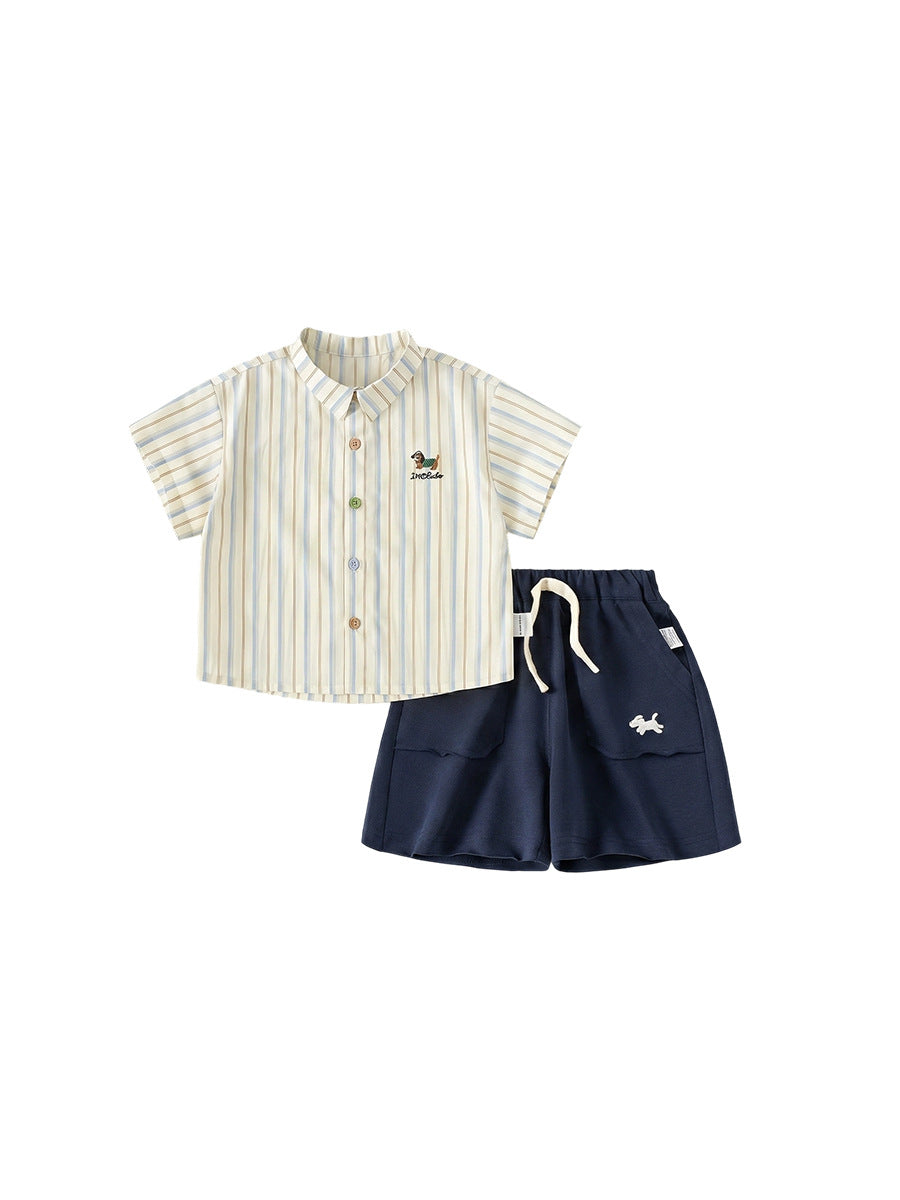 Children's Casual Sports Shorts Two-piece For Boys Summer Children's Suit