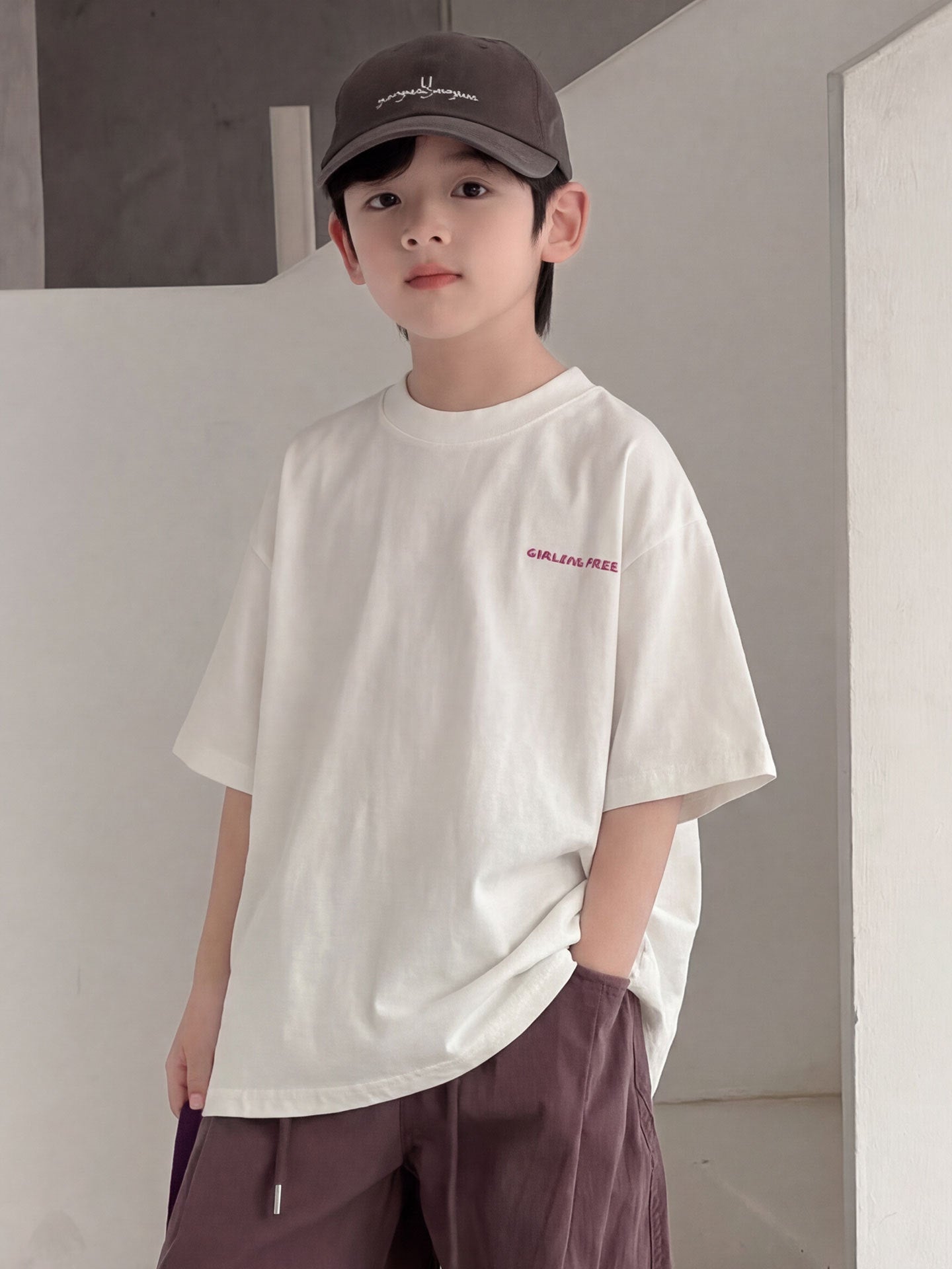 Children's Boy's Fashion Short Sleeve Summer Clothing Korean Style Top Half Children's T-shirt