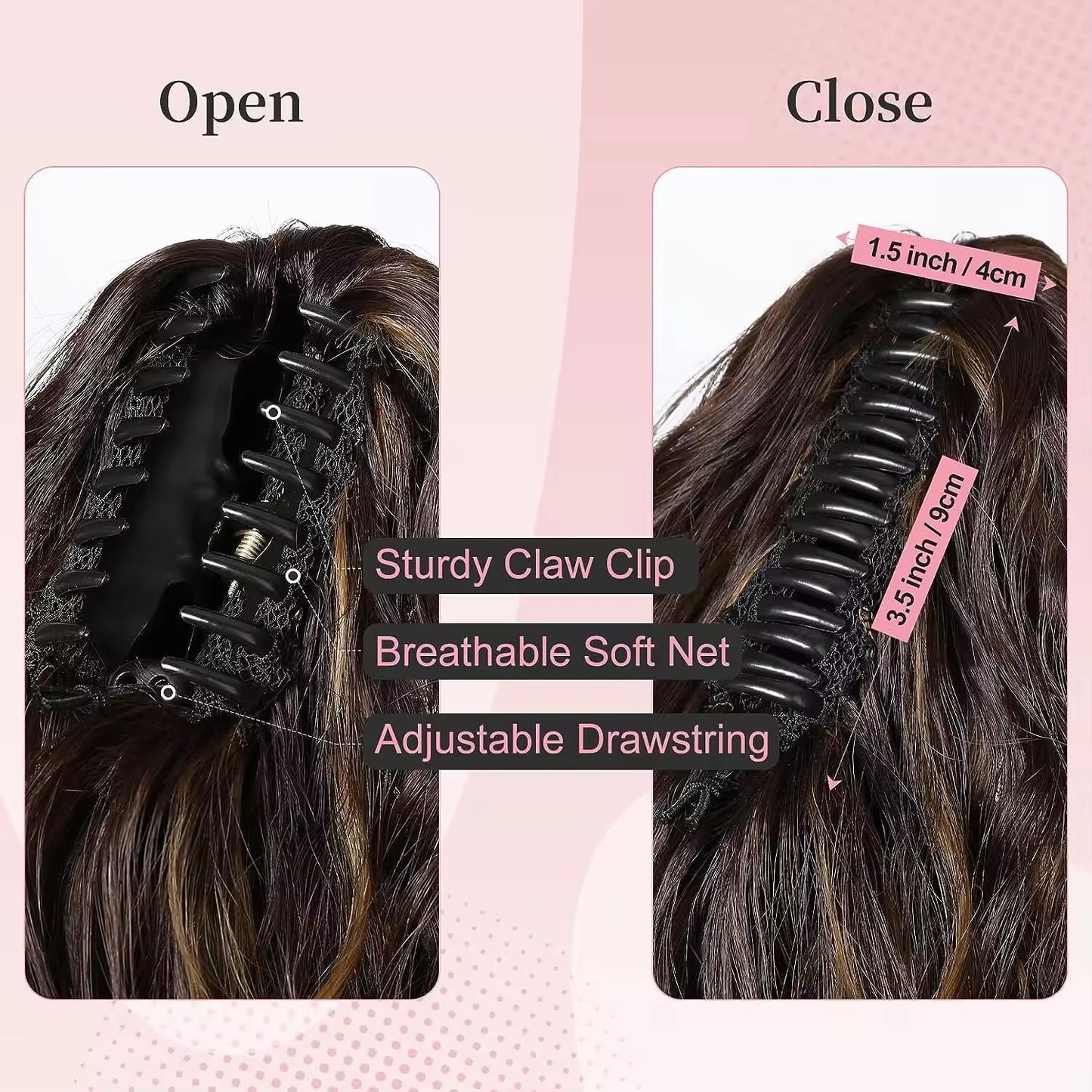Women's Corn Curler Fluffy Grip Horse Tail Hair Wig Ponytail
