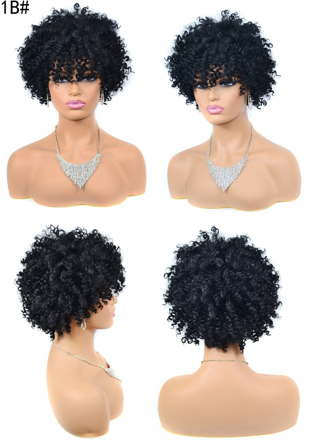 Winkle Head Cover Fluffy Afro African Popular Wig Short Curly Hair