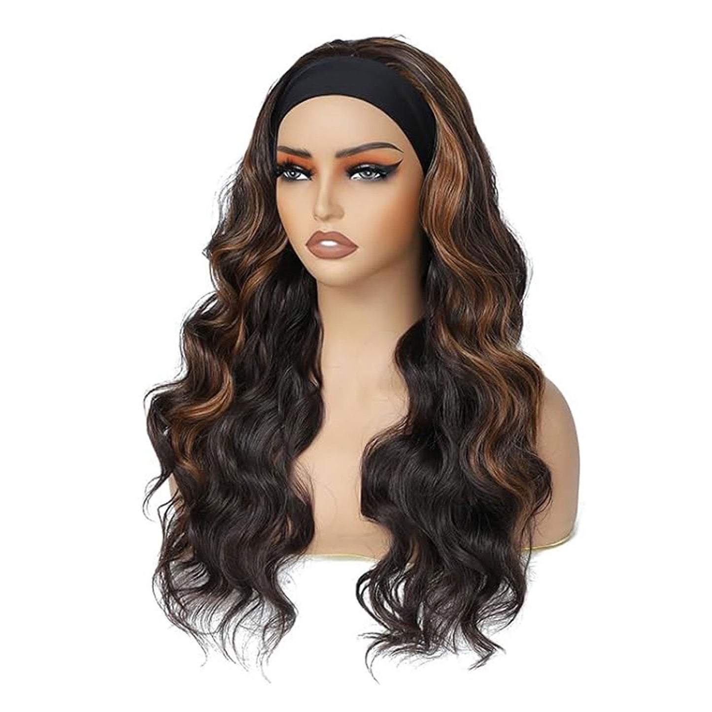 Silk Hair Band Fluffy Big Wave Wig Long Curls