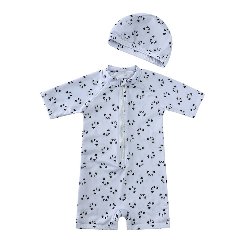 Children's Clothing Zipper One-piece Beach Swimsuit Boys Jumpsuit, Climbing Suit
