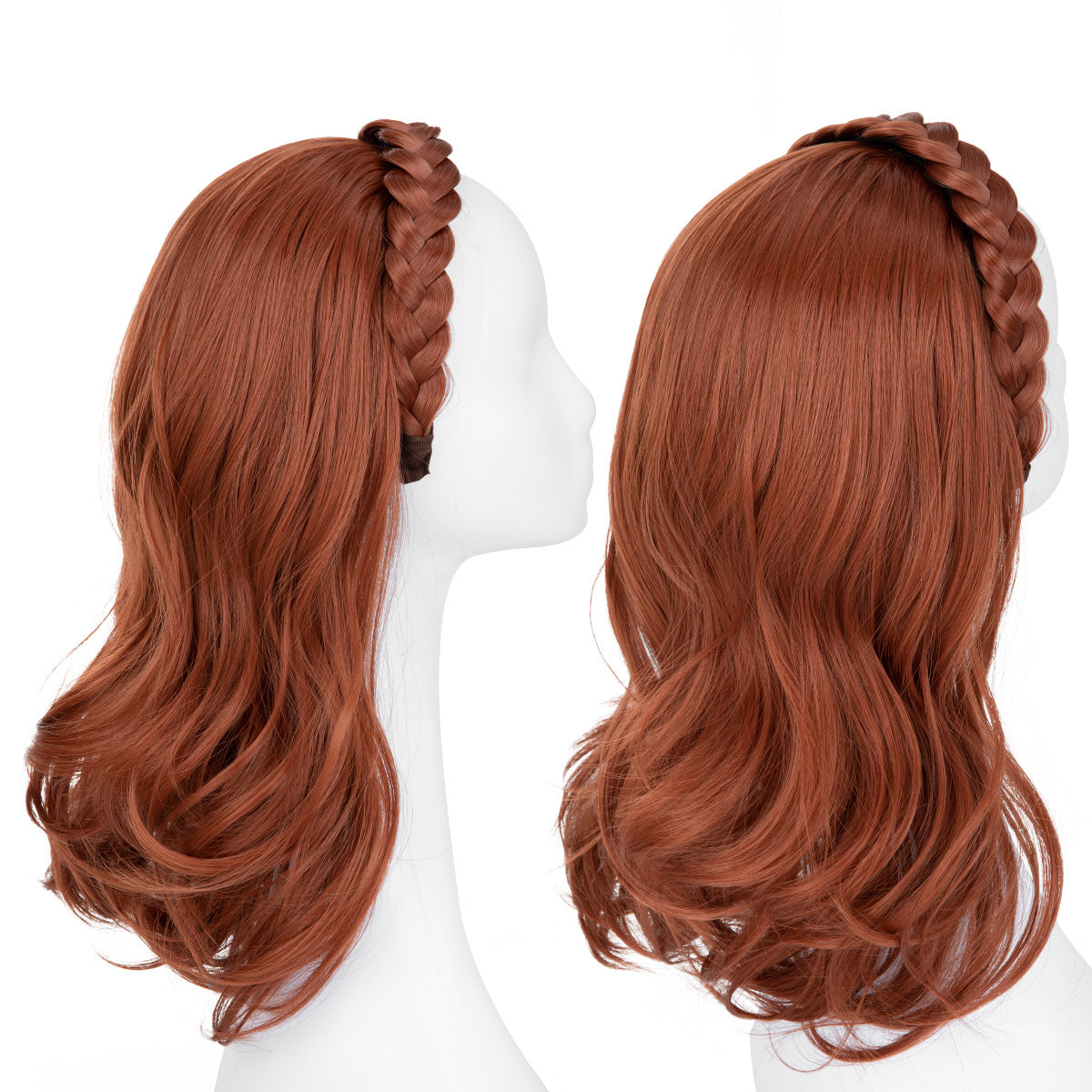 Plaits Headband One-piece Hair Replacement Curly Wig Long Curls