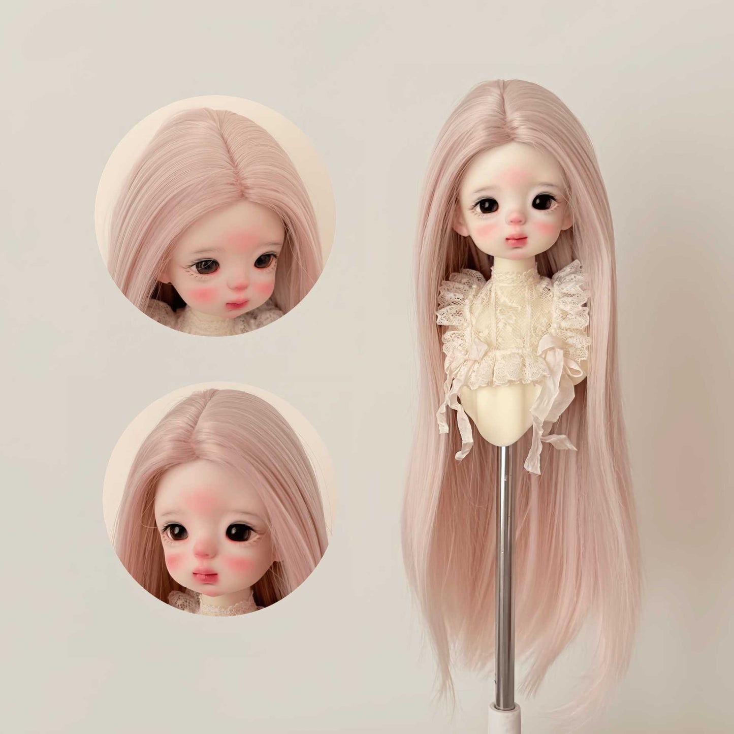 Doll Hair Accessories Blythe Soft Silk Medium Long Straight Dress Cos Wig