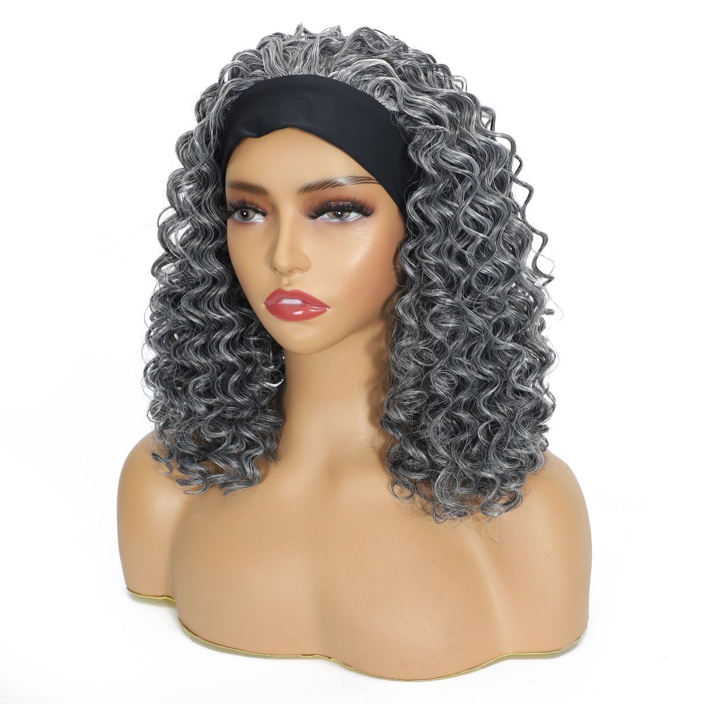 Band Head Cover Screw Rolled Chemical Wig Short Curly Hair