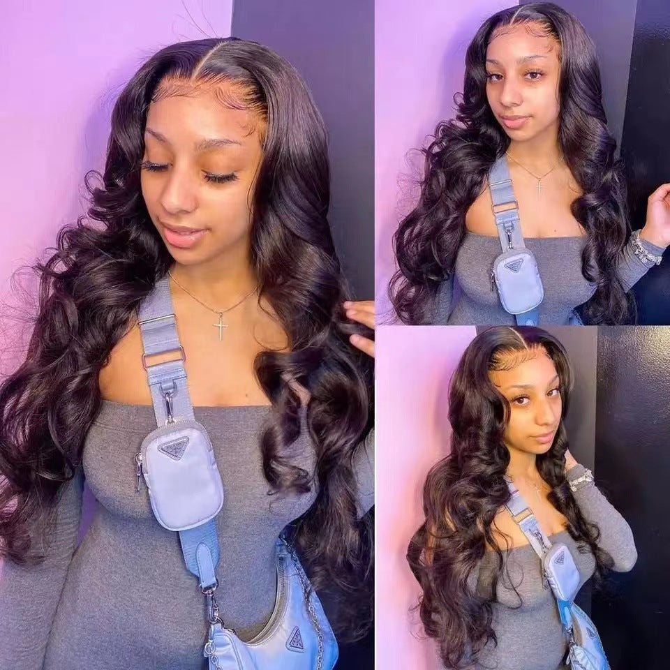 Cool Elegant Front Lace Ms. Hair Wig Long Curls