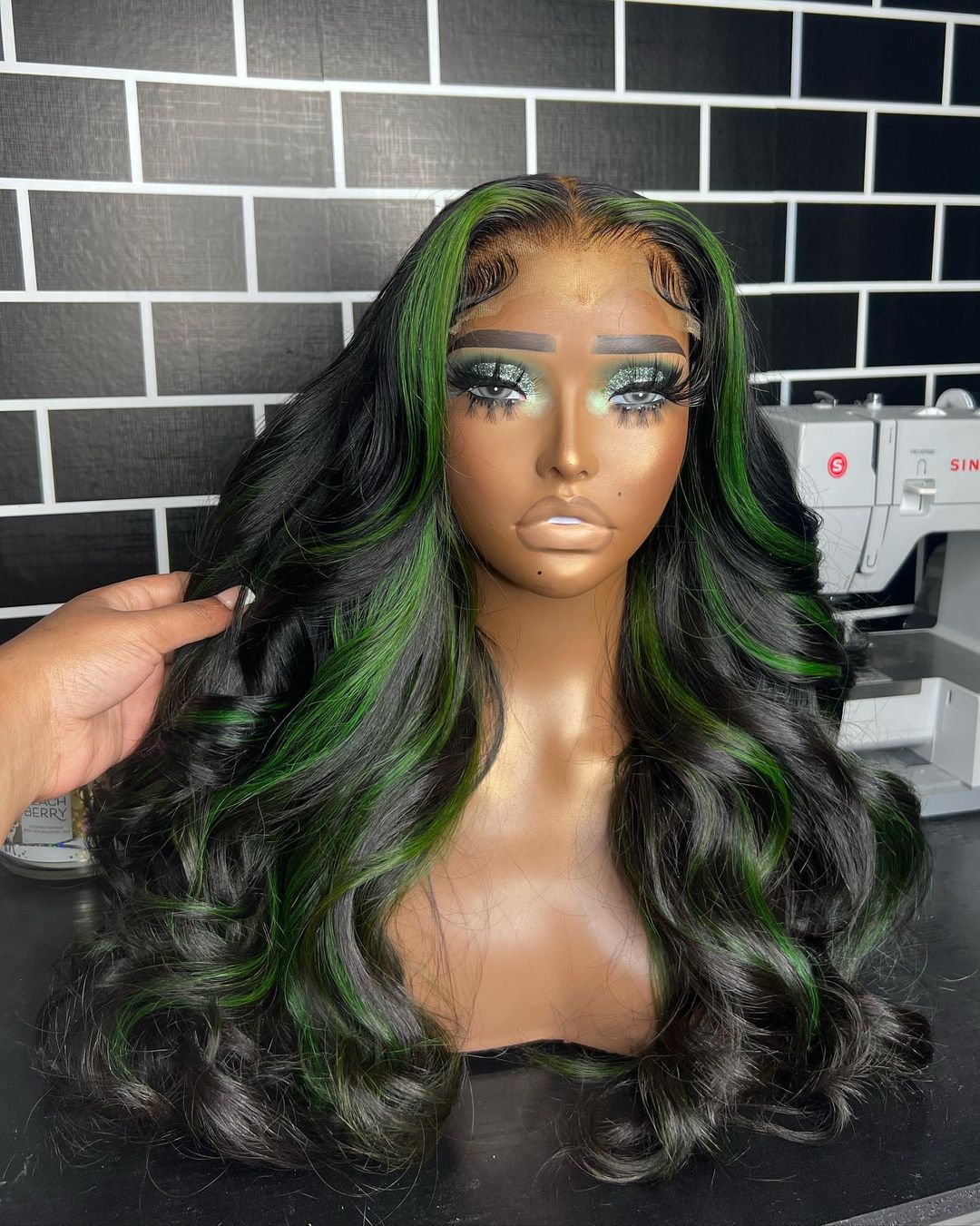 Pretty Lace Front Blonde Synthetic Wavy Wig Long Curls