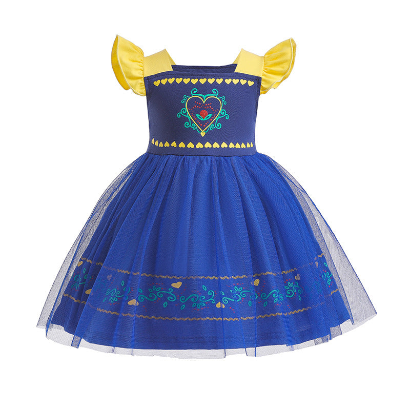 Sleeveless One-piece Western Style Lace Skirt Children's Dress