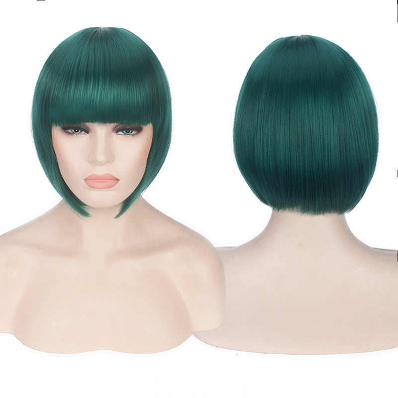 Women's Daily Color Sheath Short Shoulder Straight Cos Wig