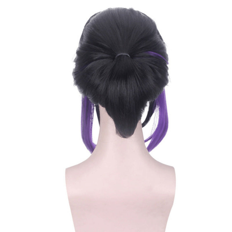 Anime No Butterfly Bear Little Worm Column Gradient Purple High Cos Wig