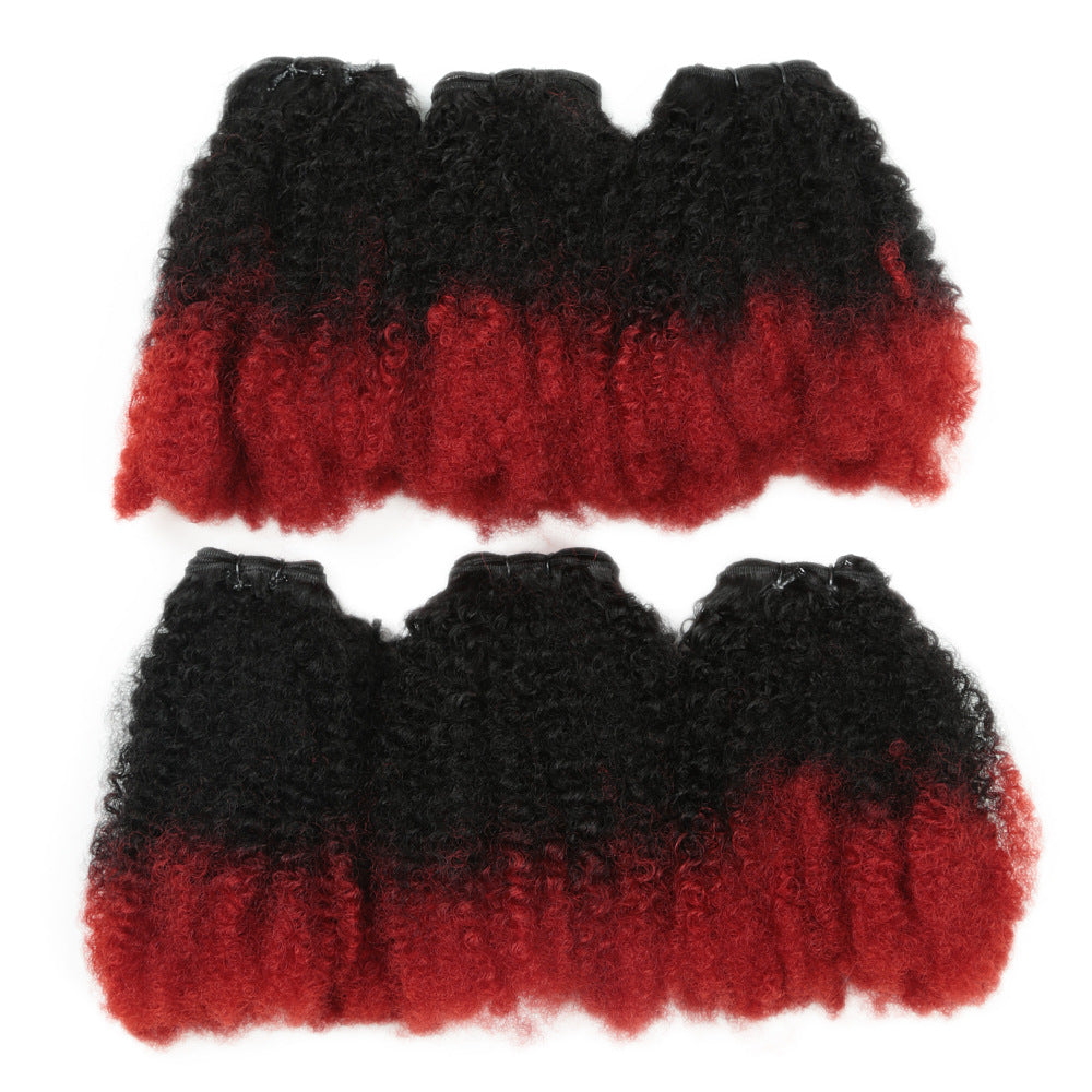 Protein Silk Chemical Fiber Weft Set Wig Short Curly Hair