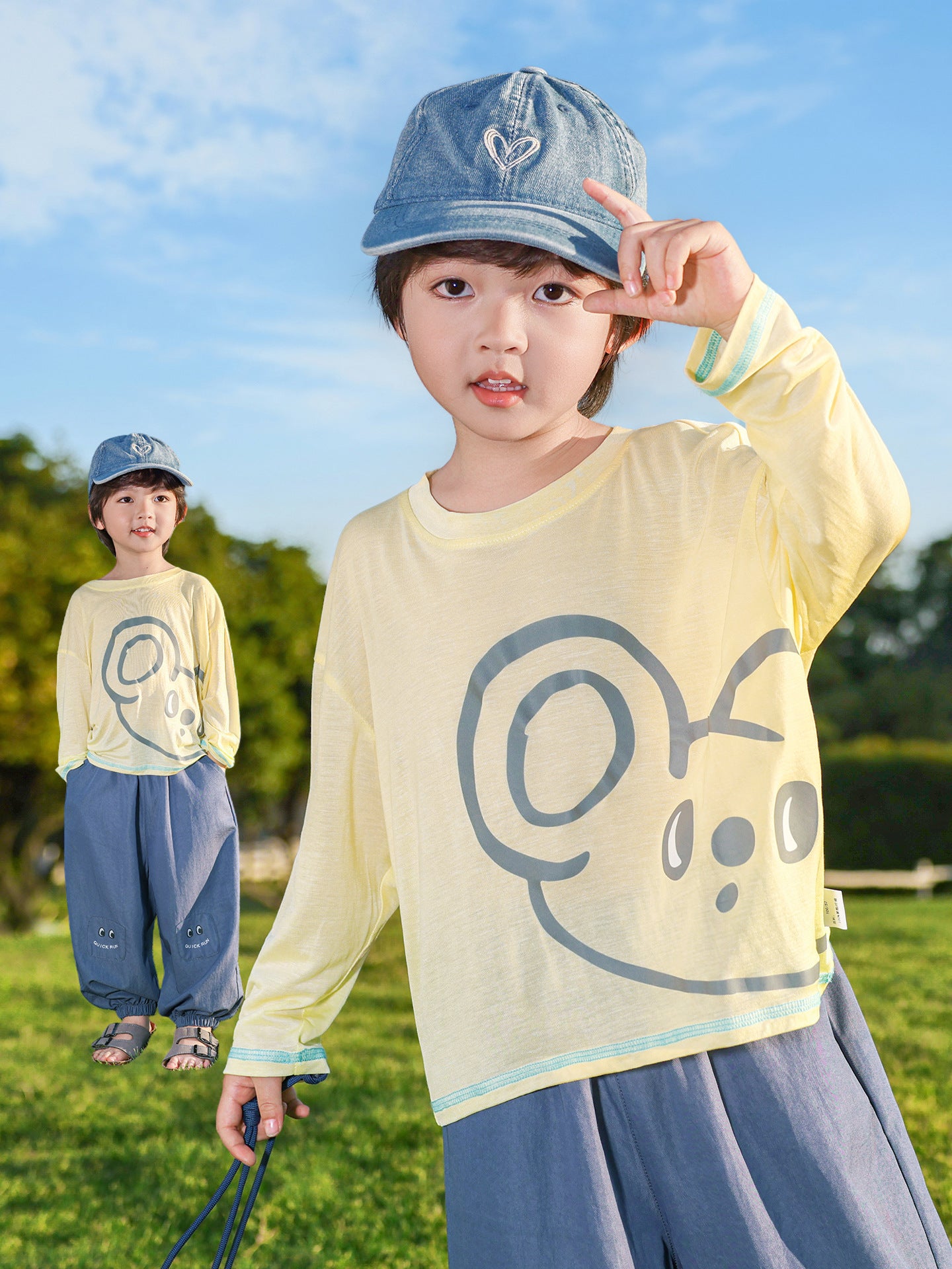 Children's Sunscreen For Boys Summer Clothes Western Style Lightweight Long-sleeved Sun Children's T-shirt