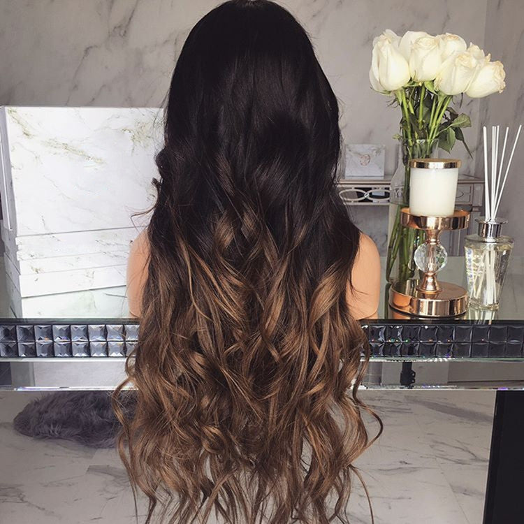 Fashion Curly Hair Big Wave Gradient Wig Long Curls