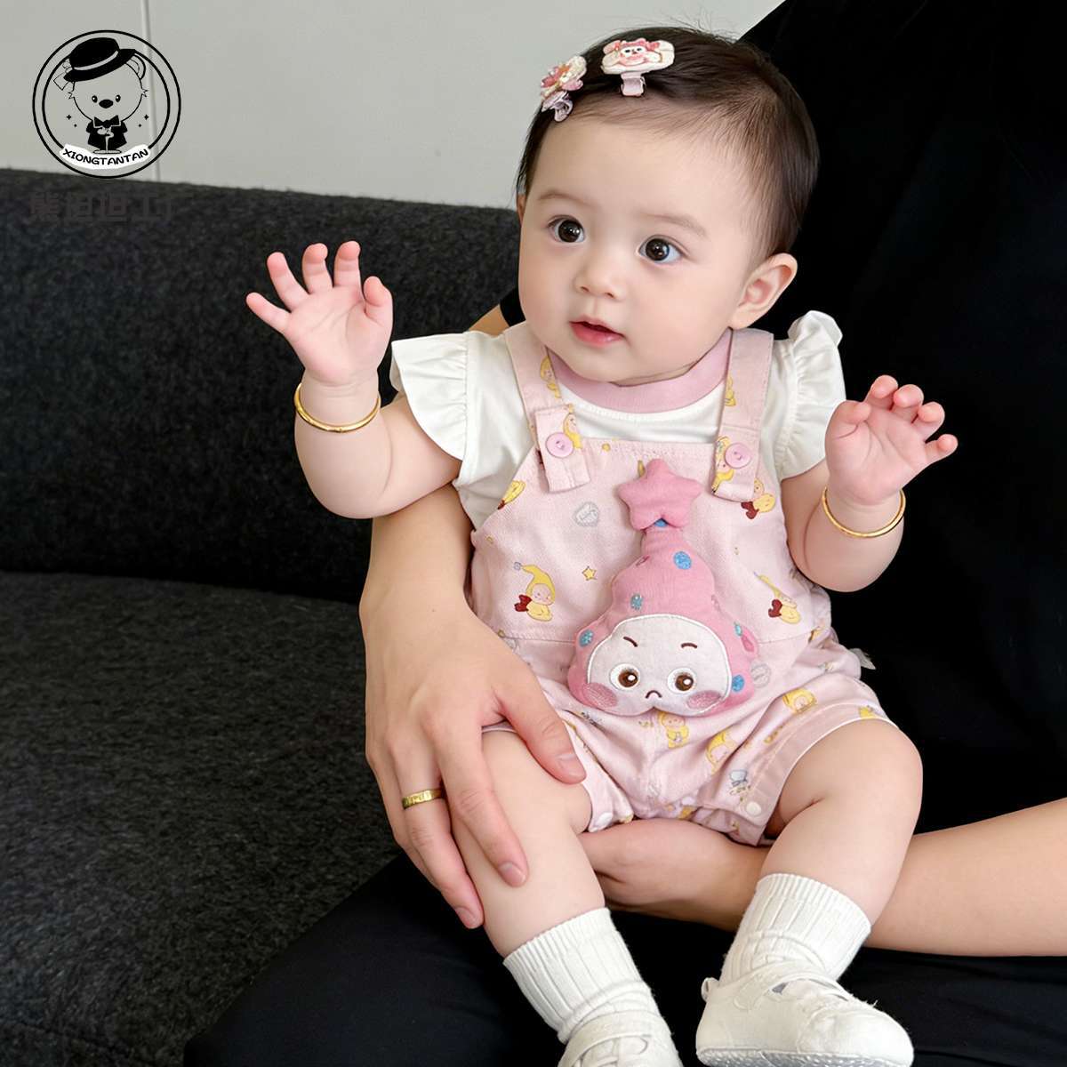 Children's Cute Fashion Cartoon Western Style Suspender Jumpsuit, Climbing Suit