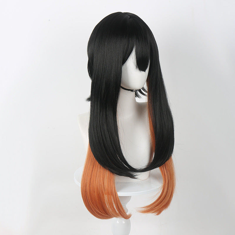 Waste Battle Ghost Amaya Black Gradient Cos Wig