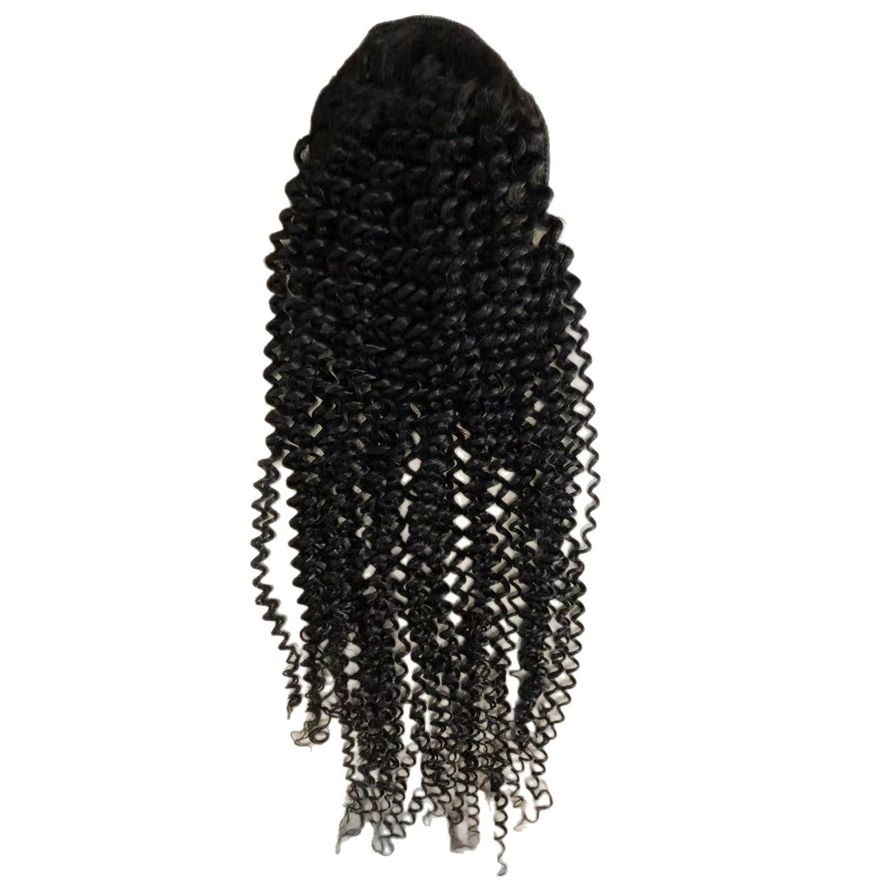 Creative Elegant Drawstring Ponytail Adjustable Human Real Hair Wig