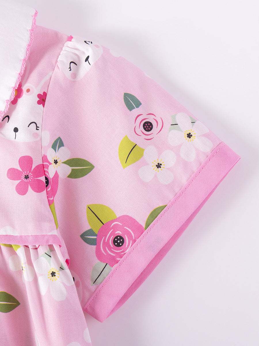 Innovative Children's Summer Cute Rabbit Shirt Children's Dress