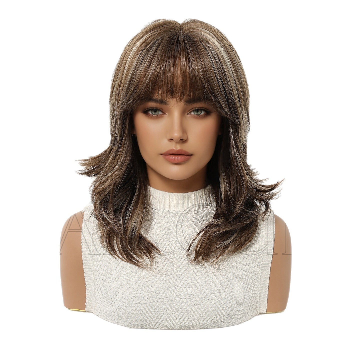 Fashion Graceful Bangs Headgear Chemical Fiber Wig Short Curly Hair