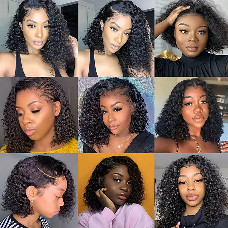 Female African Small Volume Corn Curler Fluffy Wig Short Curly Hair