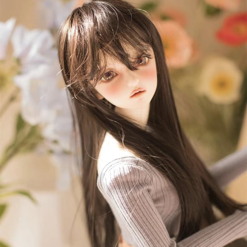 Ye Doll Female Bangs Hair Accessories Long Straight Wig