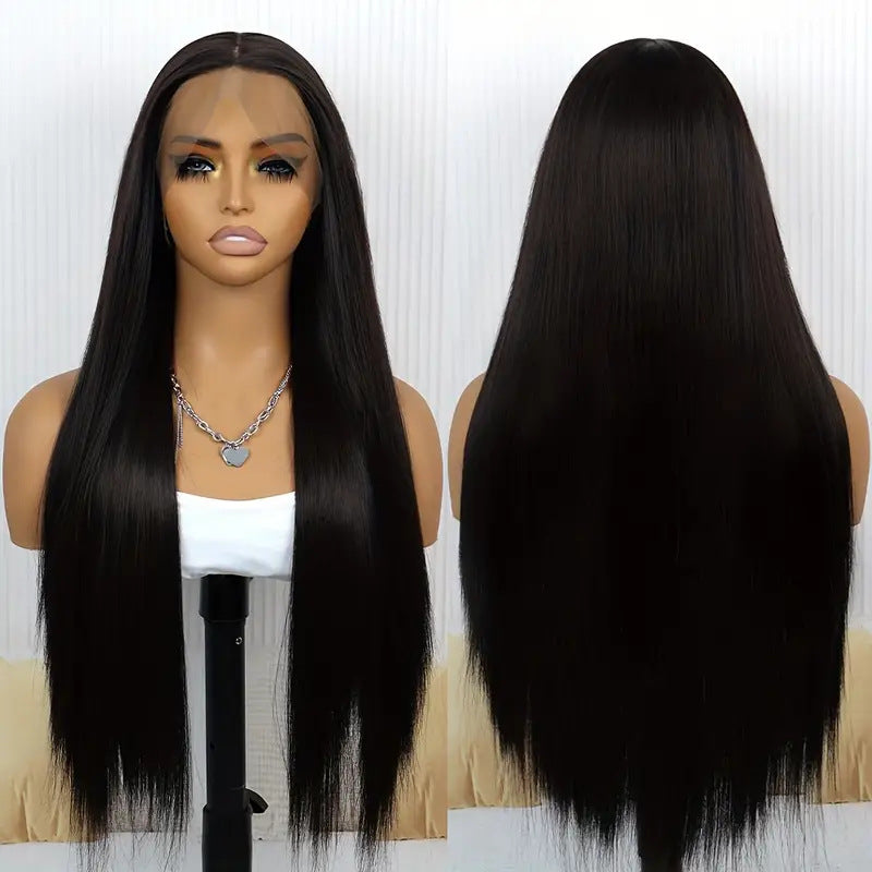 Front Lace Straight Hair Chemical Fiber Wig Long Curls