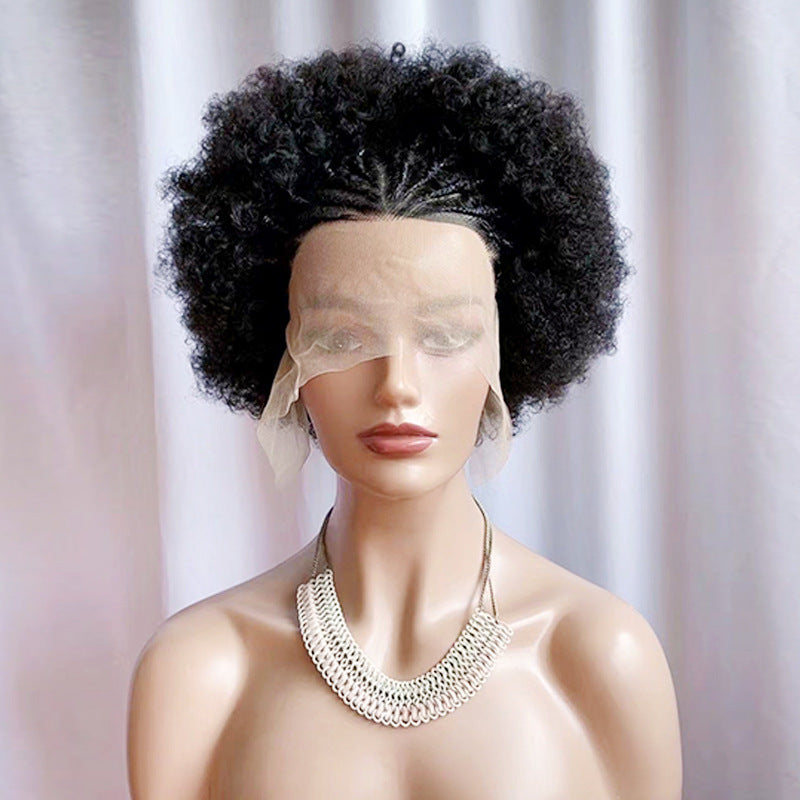 Full Type Human Forehead Hand-woven Small Identification Real Hair Wig
