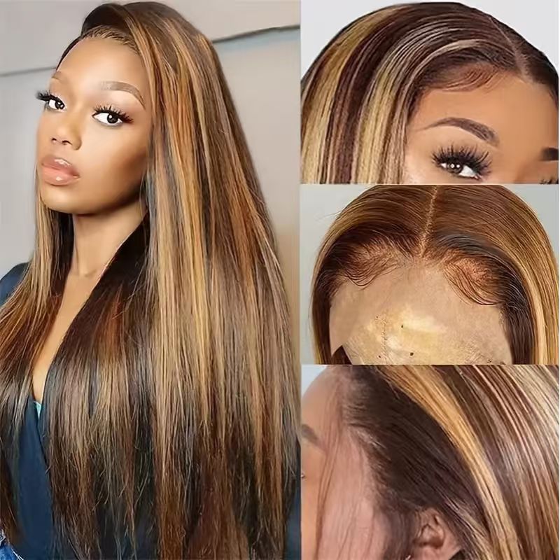 Women's Hair Lace Sheath Fiber Synthetic Wigs Long Straight Wig