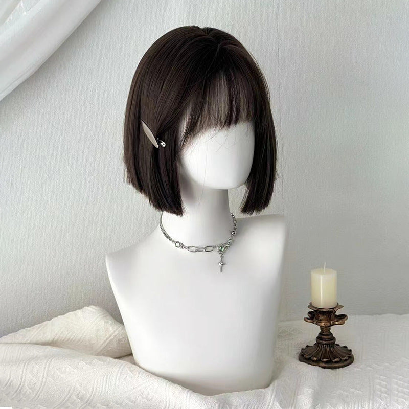 Female Daily Simulation Lolita Princess Sheath Wig Short Straight Hair