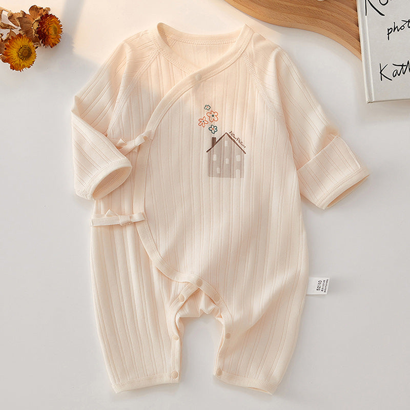 Born Clothes Summer Thin Rompers Romper In Air-conditioned Room Long-sleeved Jumpsuit, Climbing Suit
