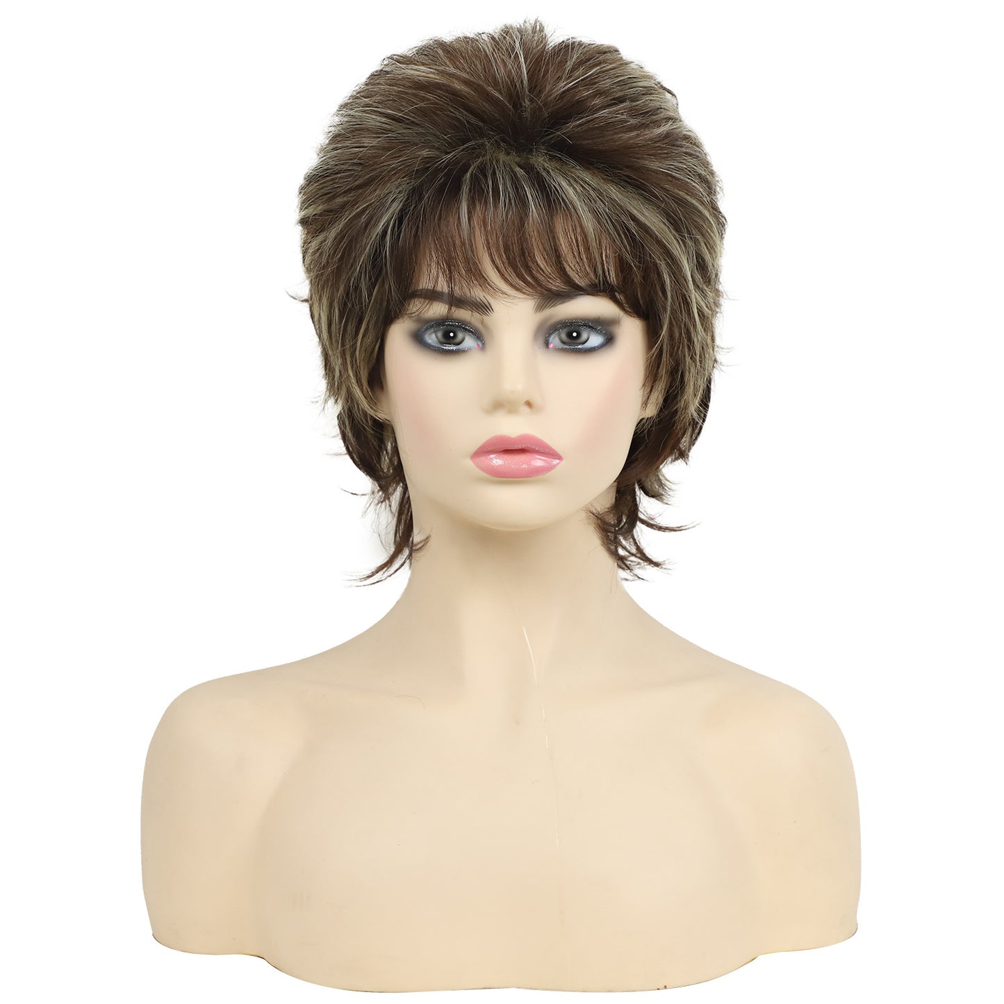 Classic Women's Head Cover Fluffy Lifelike Wig Short Straight Hair