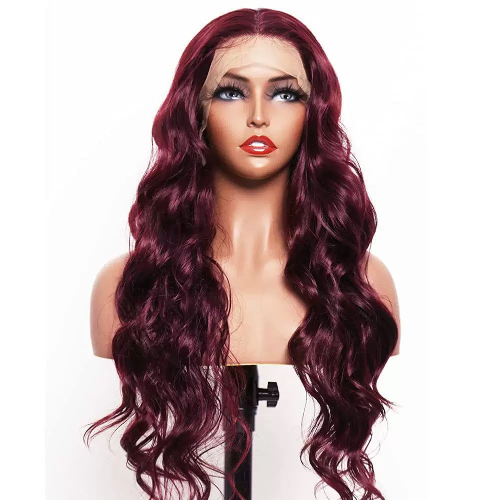 Women's Fashion Front Lace Big Wave Curly Hair Wig Long Curls