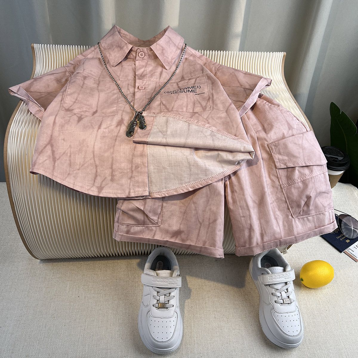 Children's Summer Trendy Cool Thin Short-sleeved Clothes Children's Suit