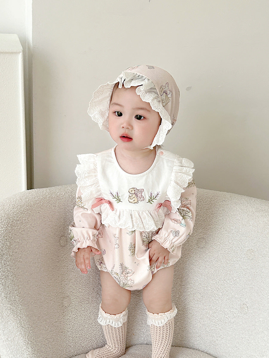 Wrap Clothes Spring Princess Print One Jumpsuit, Climbing Suit