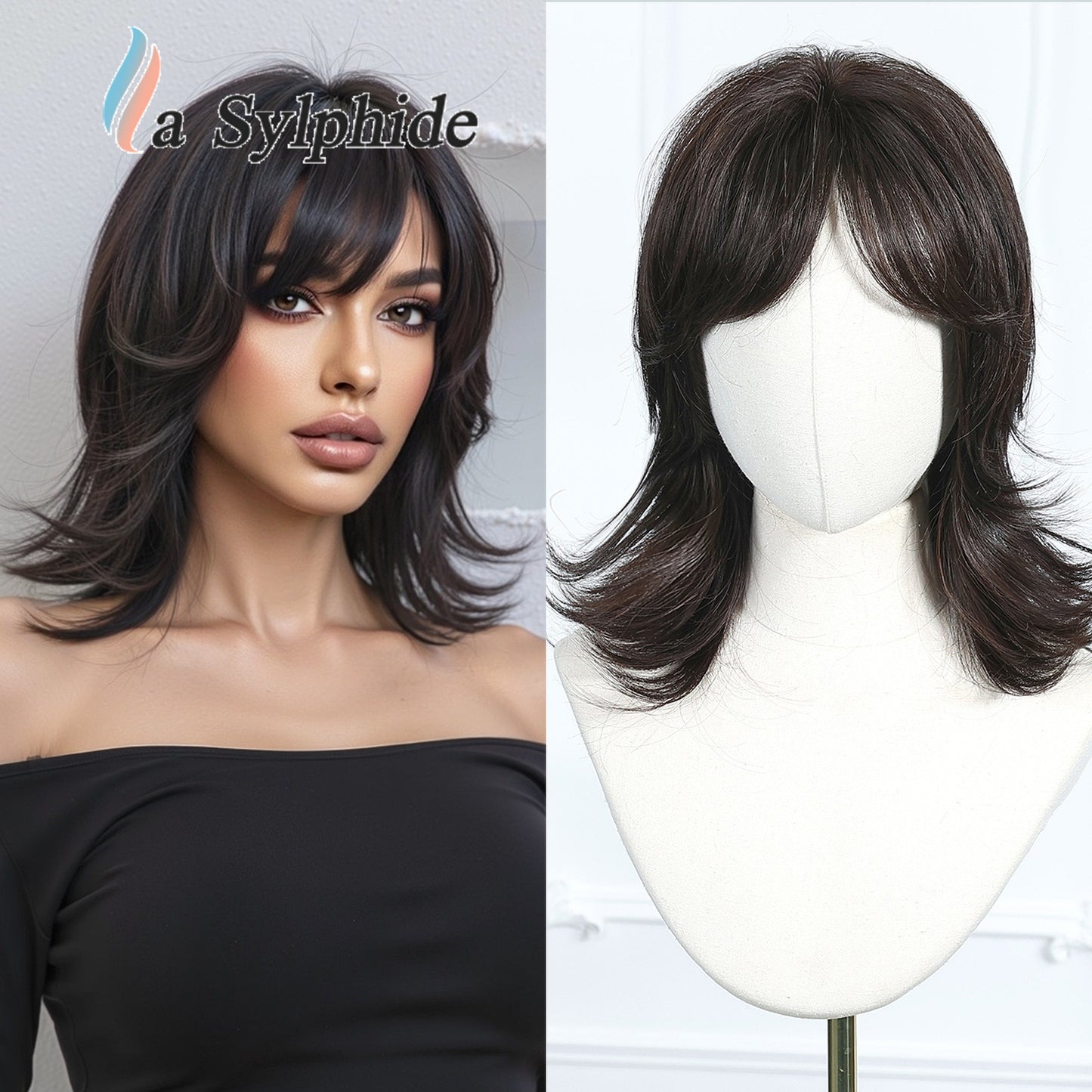 Seamless Artificial Outer Roll Full Top Mid-length Wig Short Curly Hair