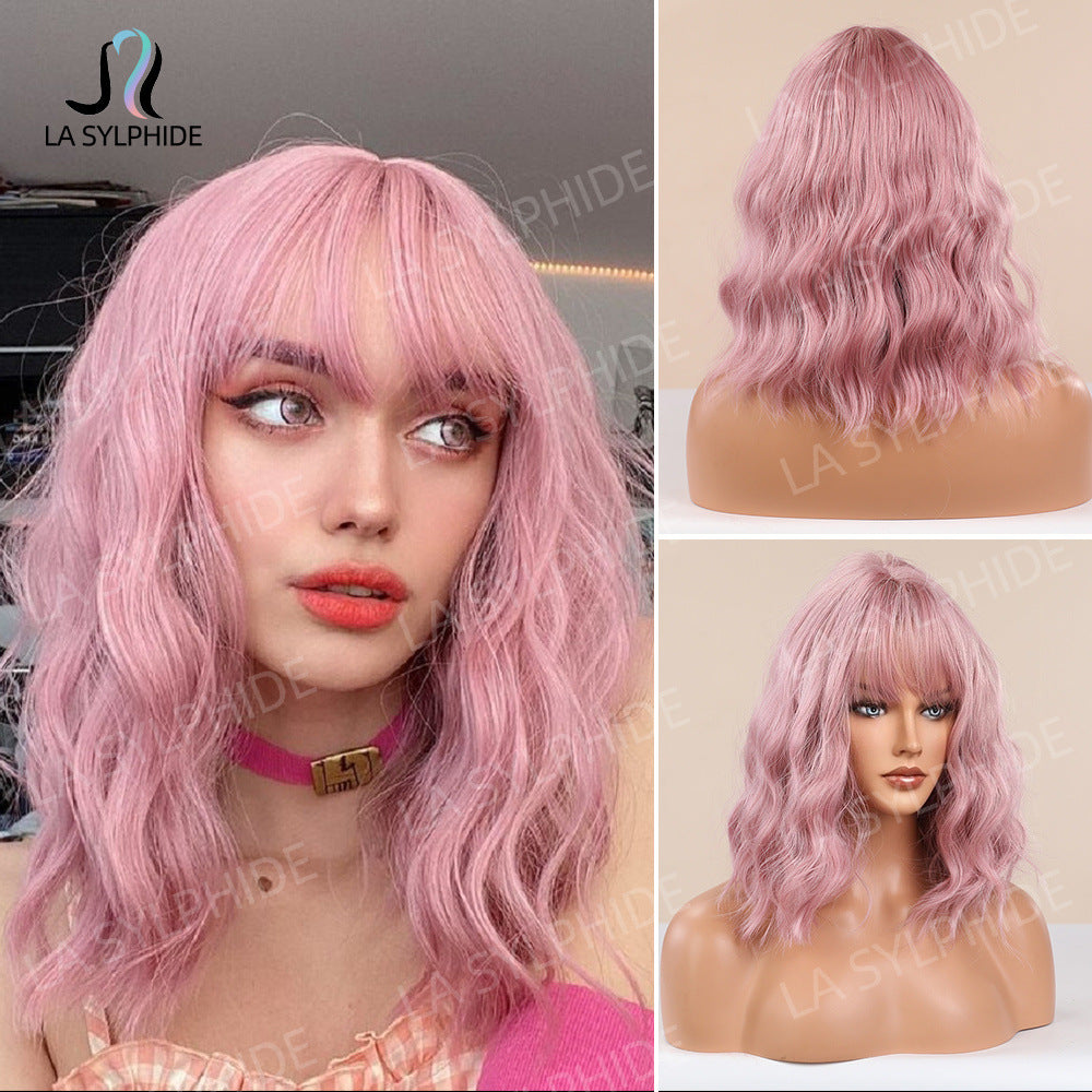 High Skull Top Best-selling Female Straight Bangs Short Wig Long Curls